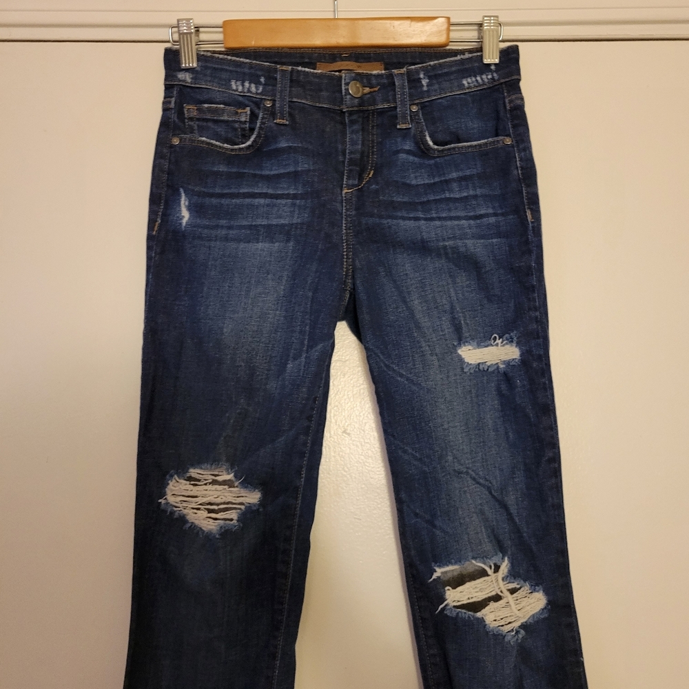 Joe's Jeans Straight Crop Distressed Jeans Size 25 - Picture 4 of 6